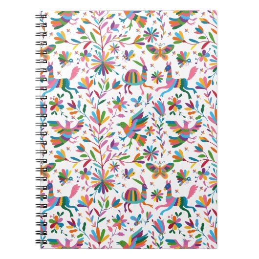 Mexicaanse Otomi Style Bright Pattern Notitieboek (Voorkant)