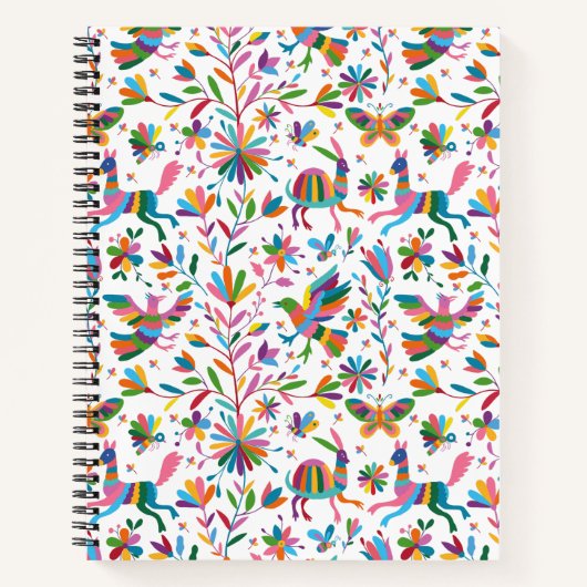Mexicaanse Otomi Style Bright Pattern Notitieboek (Voorkant)