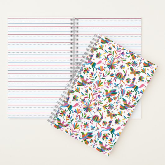 Mexicaanse Otomi Style Bright Pattern Notitieboek (Binnen)