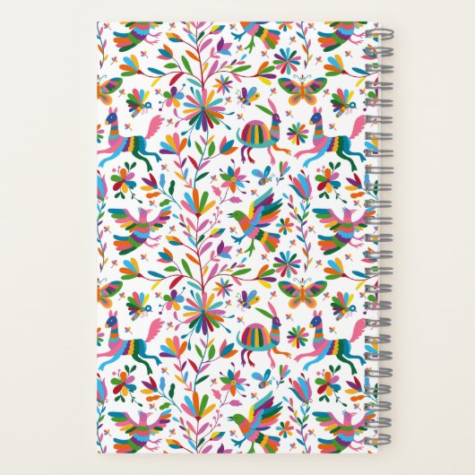 Mexicaanse Otomi Style Bright Pattern Notitieboek (Achterkant)