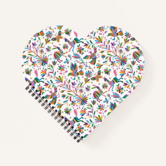 Mexicaanse Otomi Style Bright Pattern Notitieboek (Voorkant)