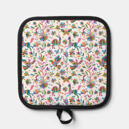 Mexicaanse Otomi Style Bright Pattern Pannenlap