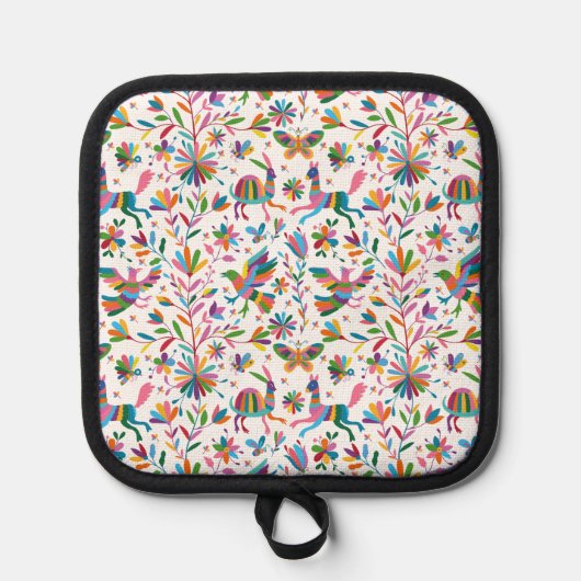 Mexicaanse Otomi Style Bright Pattern Pannenlap (Voorkant)