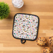 Mexicaanse Otomi Style Bright Pattern Pannenlap (Top down)
