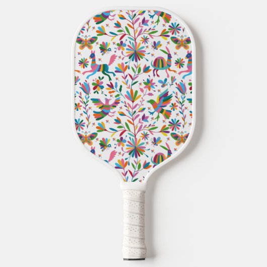 Mexicaanse Otomi Style Bright Pattern Pickleball Paddle (Voorkant)