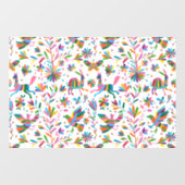 Mexicaanse Otomi Style Bright Pattern Raamsticker (Vel)