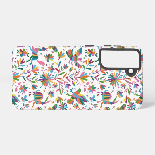 Mexicaanse Otomi Style Bright Pattern Samsung Galaxy Hoesje (Achterkant horizontaal)