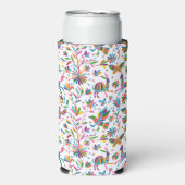 Mexicaanse Otomi Style Bright Pattern Seltzer Blikjeskoeler (Seltzer Voorkant)