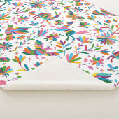 Mexicaanse Otomi Style Bright Pattern Sherpa Deken (3/4)