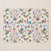 Mexicaanse Otomi Style Bright Pattern Sherpa Deken (Voorkant (horizontaal))