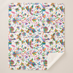 Mexicaanse Otomi Style Bright Pattern Sherpa Deken