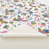 Mexicaanse Otomi Style Bright Pattern Sherpa Deken (3/4)