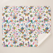 Mexicaanse Otomi Style Bright Pattern Sherpa Deken (Voorkant (horizontaal))