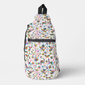 Mexicaanse Otomi Style Bright Pattern Sling Bag (Voorkant)