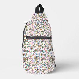 Mexicaanse Otomi Style Bright Pattern Sling Bag