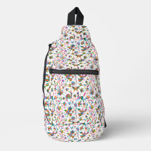 Mexicaanse Otomi Style Bright Pattern Sling Bag