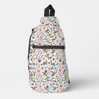 Mexicaanse Otomi Style Bright Pattern Sling Bag