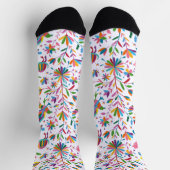 Mexicaanse Otomi Style Bright Pattern Sokken (Top)