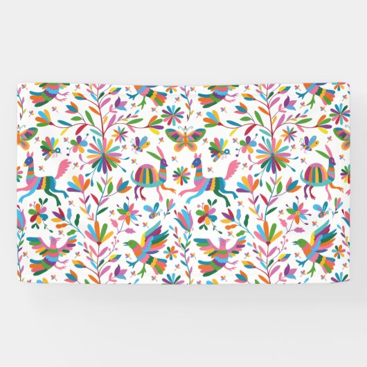 Mexicaanse Otomi Style Bright Pattern Spandoek (Horizontaal)