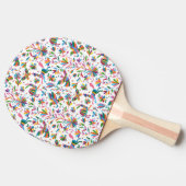 Mexicaanse Otomi Style Bright Pattern Tafeltennisbatje (Zijkant)