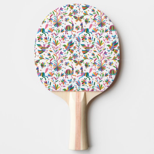 Mexicaanse Otomi Style Bright Pattern Tafeltennisbatje (Voorkant)