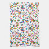 Mexicaanse Otomi Style Bright Pattern Theedoek (Verticaal)
