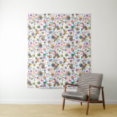 Mexicaanse Otomi Style Bright Pattern Wandkleed (In situ)