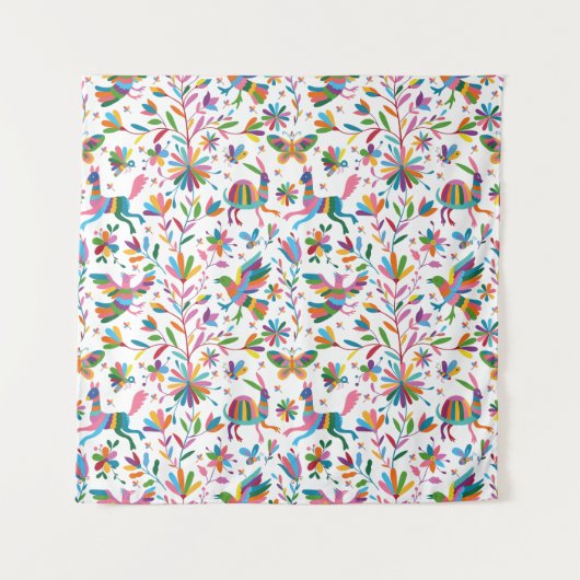 Mexicaanse Otomi Style Bright Pattern Wandkleed (Voorkant)