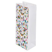 Mexicaanse Otomi Style Bright Pattern Wijn Cadeautas (Voorkant Gekanteld)