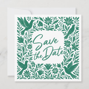 Mexicaanse Otomí Tenango Talavera Save the Date Kaart