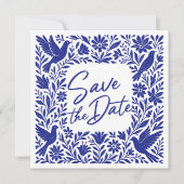 Mexicaanse Otomí Tenango Talavera Save the Date Kaart (Voorkant)