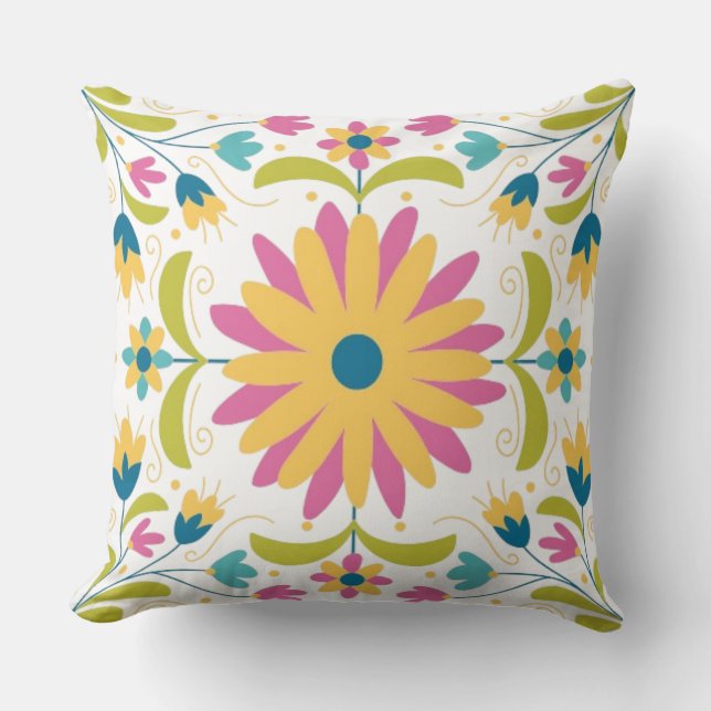 Mexicaanse otomie patroon kussen (Voorkant)