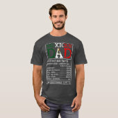Mexicaanse pa Nutrition Facts Funny Mexico Fathers T-shirt (Voorkant volledig)