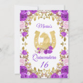 Mexicaanse paarse bloemen op 16 oktober  kaart (Achterkant)