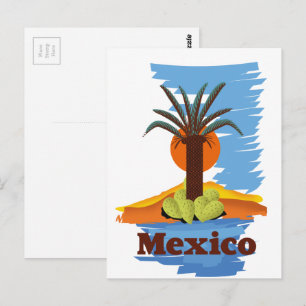 mexicaanse palmcartoon briefkaart