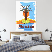  mexicaanse palmcartoon canvas afdruk (Insitu (Slaapkamer))