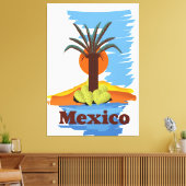  mexicaanse palmcartoon canvas afdruk (Insitu (Woonkamer))