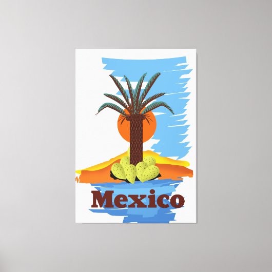  mexicaanse palmcartoon canvas afdruk (Voorkant)