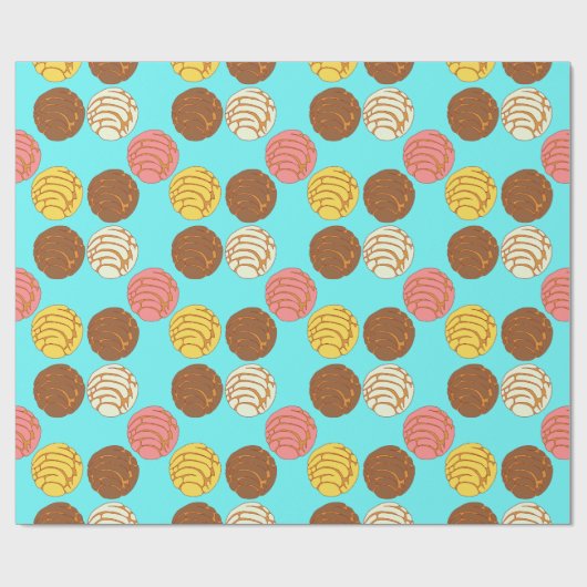 Mexicaanse Pan Dulce Conchas Cadeaupapier (Vlak)