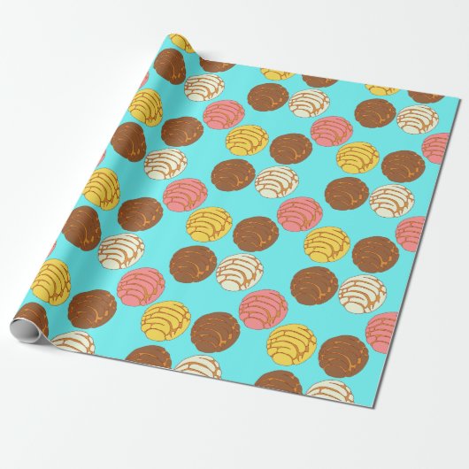 Mexicaanse Pan Dulce Conchas Cadeaupapier (Uitgerold)