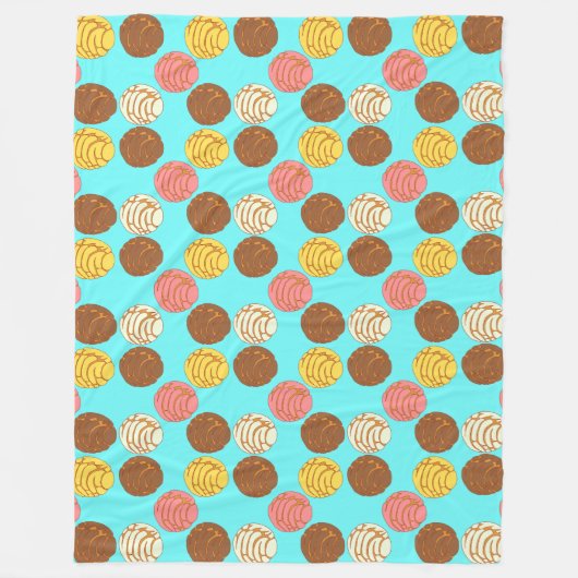 Mexicaanse Pan Dulce Conchas Fleece Deken (Voorkant)
