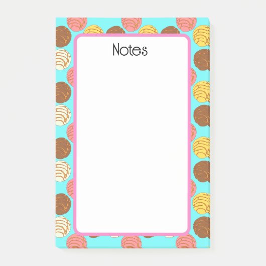 Mexicaanse Pan Dulce Conchas Post-it® Notes (Voorkant)