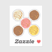 Mexicaanse Pan Dulce Conchas Sticker (Vel)