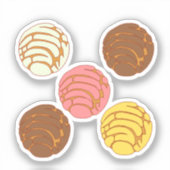 Mexicaanse Pan Dulce Conchas Sticker (Voorkant)