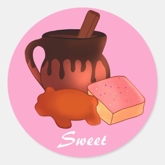 Mexicaanse Panaderia Pan Dulce Ronde Sticker (Voorkant)