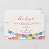 Mexicaanse Papel Picado Elegante Kleurrijke Boda b Bedankkaart (Voorkant)