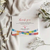 Mexicaanse Papel Picado Elegante Kleurrijke Boda b Bedankkaart