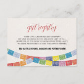 Mexicaanse Papel Picado Elegante Kleurrijke Boda b Informatiekaartje (Voorkant)