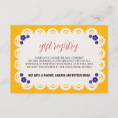 Mexicaanse Papel Picado Gele Nuestra Boda bruiloft Informatiekaartje (Voorkant)