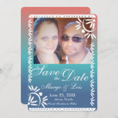 Mexicaanse papel Picado gradiënt sparen de Datum Kaart (Voorkant / Achterkant)